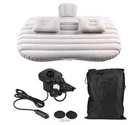 Colchón aire inflable para automóvil - Colchón aire inflable universal para automóvil viaje portátil con almohada Asiento trasero para SUV Colchón extendido con 2 almohadas y cama de aire con(gris)