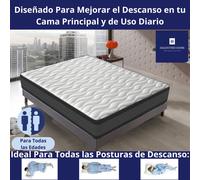 Colchón ANATÓMICO PREMIUM Visco | 20cm | Firmeza Ideal para Molestias de Espalda | Cara Invierno-Verano | Ultra Transpirable | DAGOSTINO HOME