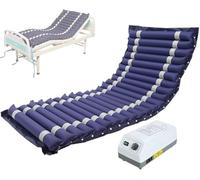 Colchón Antiescaras,Kit Antiescaras Colchón De Aire Y Bomba con Regulación, Almohadilla para Colchón Alivio Presión, Airbag Desmontable,Prevención Y Alivio De Úlceras por Presión,190×90Cm