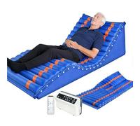 Colchón antipresión, cojín inflable con bomba de presión silenciosa para ancianos y pacientes postrados en cama, levantamiento de espalda de 45° y levantamiento de piernas de 30°, giro a la izquierda