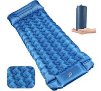 Colchón Autoinflable para Camping con Bomba de Pie y Almohada, Colchoneta Hinchable Impermeable, Ultraligera y Portátil, Esterilla Camping Autoinflable para Viajes, Exteriores, Playa, Senderismo