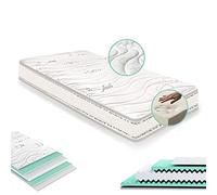 Colchón Baby de Memory antibacteriano | Revestimiento 3D Air de fibra hipoalergénica y antiácaros | Altura 15 cm Tejido termosensible a la forma del cuerpo (60 x 170)
