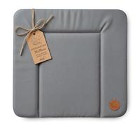 Colchón cambiador acolchado y suave para el bebé cambio de pañal | Colchoneta impermeable para cambio de pañal en cuna cómoda lavadora y viaje superficie esponjable suave 75 x 72 cm Gris