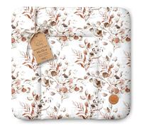Colchón cambiador acolchado y suave para el bebé cambio de pañal | Colchoneta impermeable para cambio de pañal en cuna cómoda lavadora y viaje superficie esponjable suave 85 x 72 cm Hojas