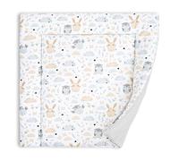 Colchon cambiador bebe comoda 75x72 cm - colchón de algodón impermeable y plegable portátil para cómoda fácil de limpiar cojin muda trocador fraldas colchoneta 75 x 72 Oeko-Tex Búhos B