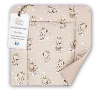 Colchon cambiador bebe comoda 75x72 cm - colchón de algodón impermeable y plegable portátil para cómoda fácil de limpiar cojin muda trocador fraldas colchoneta 75 x 72 Oeko-Tex Jirafas
