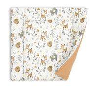 Colchon cambiador bebe comoda 75x72 cm - colchón de algodón impermeable y plegable portátil para cómoda fácil de limpiar cojin muda trocador fraldas colchoneta 75 x 72 Oeko-Tex Marrón Ciervo