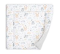 Colchon cambiador bebe comoda 75x72 cm - colchón de algodón impermeable y plegable portátil para cómoda fácil de limpiar cojin muda trocador fraldas colchoneta 75 x 72 Oeko-Tex Búhos