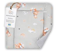 Colchon cambiador bebe comoda 75x72 cm - colchón de algodón impermeable y plegable portátil para cómoda fácil de limpiar cojin muda trocador fraldas colchoneta 75 x 72 Oeko-Tex Conejo