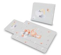 Colchon cambiador bebe comoda 77x44cm - plegable impermeable y ideal para viaje portátil para cómoda fácil de limpiar cojin muda trocador fraldas colchón colchoneta Conejo