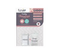 Colchón climatizado TINEO 60x120 cm + sábana ajustable + protector (lote)