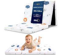 Colchon Cuna Bebe Plegable 120 x 60 cm - colchoneta Cama Infantil de Viaje colchón Transpirable y colchones de Espuma con Funda Lavable 120x60cm Arcoíris
