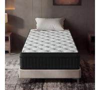 Colchón de 90 x 200 cm | Híbrido Colchón con muelles ensacados | Grosor 25 cm | Espuma de memoria de forma de alta densidad | Duradero y transpirable | Colchón de 2 plazas | Firmezza media |