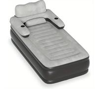 Colchón de aire con respaldo de soporte, cama de invitados portátil para camping y viajes, disponible en tamaños individual o