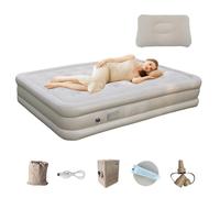 Colchón de aire de camping - Colchón de camping espesado autoinflating de doble camping | Cama doble para camping con bomba eléctrica incorporada, alfombrilla para arroola para sueño de lujo