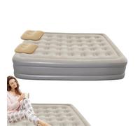 Colchón de aire inflable, cama de invitados inflable, bomba integrada, tamaño individual, diseño plegable compacto con de inflado automático de aire para una instalación rápida, material de