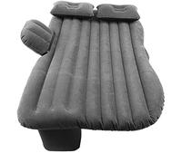 Colchón de aire inflable para coche, portátil, cama de viaje, colchón de asiento trasero, para descanso, dormir, camping, con bomba de aire y 2 almohadas de aire (negro)