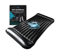 Colchón de Aire Inflable para Masaje Nuru | PVC Negro Duradero e Impermeable | 205 cm x 156 cm x 12 cm | Protección contra Aceite, Productos a Base de Agua y de Silicona
