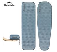 Colchón de aire Naturehike, cama inflable autoinflable plegable ultraligera, estera de esponja portátil, colchón inflable para acampar Mummy - Blue