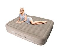 Colchón de aire tamaño Queen con bomba integrada, cama de aire doble con 2 almohadas, colchón inflable autoinflable/desinflado, colchón inflable para camping, invitados y hogar, soporta hasta 300 kg