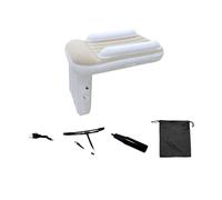 Colchón de avión de viaje para bebé con barandilla alta, función de flocado suave, bolsa de almacenamiento compacta, fácil de instalar, PVC para viaje, parque infantil inflable para viajes