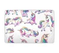 Colchón de cama de bebé reutilizable extragrande con diseño de unicornios de diferentes posturas, resistente al agua, a prueba de fugas, de secado rápido, para niños, adultos, mascotas, bolsas de 52