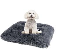 Colchón de cama de felpa de lujo para perros y gatos con almohada lavable, cojín suave y cálido para mascotas con ansiedad, colchón antideslizante y esponjoso, disponible en tamaños S, M, L, XL y XXL