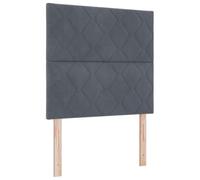 Colchón de cama de resortes Pocket de terciopelo 100X200 cm Gris oscuro Suave Espuma Funda con cremallera Soporte medio-firme para dormir bien Ideal para dormitorio de adultos y habitaciones de huésp