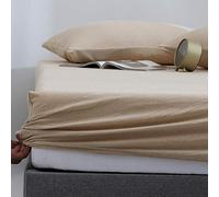 Colchón de colchón Ajustado de algodón Color sólido con láminas de Cama de Cama elástica con Cama Doble sábana de Reina -Cotton_180cmx200cm*28 cm (CPCS)
