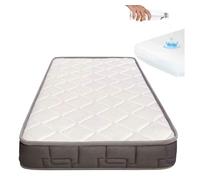 Colchón de cuna bebé hr morfeo para cunas de 120x60 + protector impermeable 100% algodón hipoalergénico, antibacteriano y antiácaros