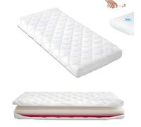 Colchón de Cuna Helios 120x60 cm, viscoelástico de firmeza Media-Firme, Color Blanco, desenfundable y Lavable con Funda Impermeable CoolDreams