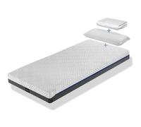 Colchon de espuma con viscoelastica juvenil 90x190 platon spring, altura 20 cm, viscoelastica, ergonomico, desenfundable y muelles. montessori