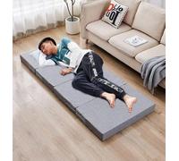 Colchón de espuma gruesa, colchón de invitados con funda extraíble, protector de colchón individual suave para sofá cama