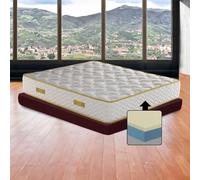 Colchón de espuma viscoelástica para cama de matrimonio, 165 x 195 cm, colchón semirrígido ortopédico contra el dolor de espalda, 30 cm de alto | Colchón viscoelástico que no se calienta con relleno