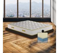 Colchón de espuma viscoelástica para cama de matrimonio, 170 x 200 cm, colchón semirrígido ortopédico contra el dolor de espalda, 20 cm de alto, colchón viscoelástico que no se calienta con relleno