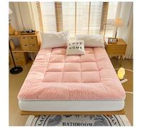 Colchón de futón - Almohadilla de dormir plegable de estilo japonés de espuma suave para un descanso acogedor, cojín de cama cálido para dormitorio de invierno, suelo tatami (rosa, 90 x 200 cm)