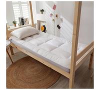 Colchón de futón - Almohadilla de dormir plegable ligera y gruesa para cama individual, cómoda alfombrilla portátil para dormitorio, hotel, apartamento, camping, habitación de invitados (blanco, 90 x