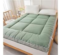 Colchón de futón japonés a cuadros, almohadilla de cama extra esponjosa, tapete de dormir plegable tatami, suave, transpirable, enrollable, portátil, para sala de estar, dormitorio, invitados, camping