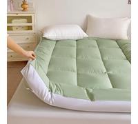 Colchón de futón japonés, colchón plegable tatami, almohadilla portátil para camping, cama de invitados, fácil de almacenar, cubrecolchón de futón (verde, 180 x 200 cm)