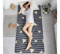 Colchón de futón japonés de 180 x 200 cm, relleno de algodón, plegable y portátil, para uso en suelo, cama de invitados, sofá, diseño enrollable, tamaño individual/doble