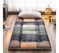 Colchón de futón japonés, relleno de algodón, enrollable, plegable, portátil, para suelo, cama de invitados, sofá, 150 x 200 cm, tamaño individual/doble.