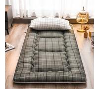 Colchón de futón japonés - Relleno de algodón enrollable y plegable, solución portátil para dormir para suelo, cama de invitados, sofá y - 100 x 200 cm, tamaño individual/doble
