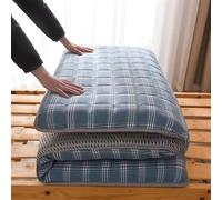 Colchón de futón japonés suave y antideslizante, de algodón grueso y lavable para acampar y viajar