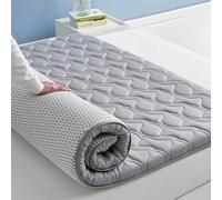 Colchón de futón japonés súper suave plegable para campamento e invitados, se adapta a tamaño individual/matrimonial/queen/king (negro, 135 x 200 cm), cómodo y portátil