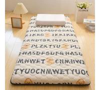 Colchón de futón japonés tamaño individual/doble/Queen/King, colchón enrollable, suave, para dormitorio, tatami, colchón portátil, colchón de camping (blanco, 80 x 190 cm)