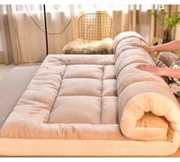 Colchón de futón japonés tamaño King, cubrecolchón de espuma viscoelástica de gel transpirable para cama doble, 120 x 200 cm, máxima comodidad y apoyo en rosa suave, solución perfecta para dormir en
