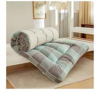 Colchón de futón ligero para dormir, colchón enrollable con soporte de cojín suave para habitación de invitados, siesta, dormitorio, viajes (verde, 150 x 200 cm)