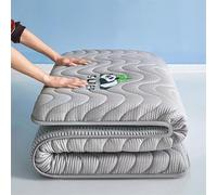 Colchón de futón, ligero, plegable, cojín de tatami fino para dormitorio, viajes, camping, cama de invitados, uso de yoga (gris (8 cm), 0.9 x 2.0 pulgadas