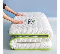 Colchón de futón, ligero, plegable, cojín de tatami fino para dormitorio, viajes, camping, cama de invitados, uso de yoga (blanco (8 cm), 1.5 x 2.0 pulgadas