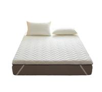 Colchón de futón, ligero, plegable, suave, acolchado, transpirable, para invitados, camping, dormitorio, sala de estar (blanco, 150 x 200 cm)